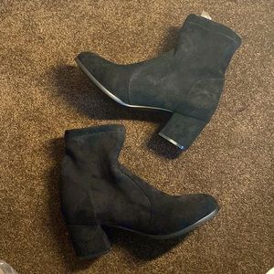 NEVER WORN Sock Suede Booties